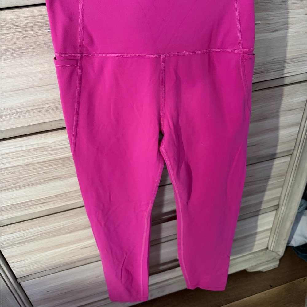 Bright Pink High-Waist Leggings Size 12